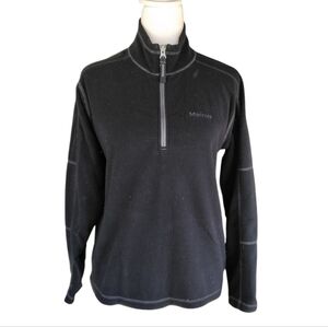 Marmot Black Gray Bridgeport Half Zip Fleece Jacket Size XL